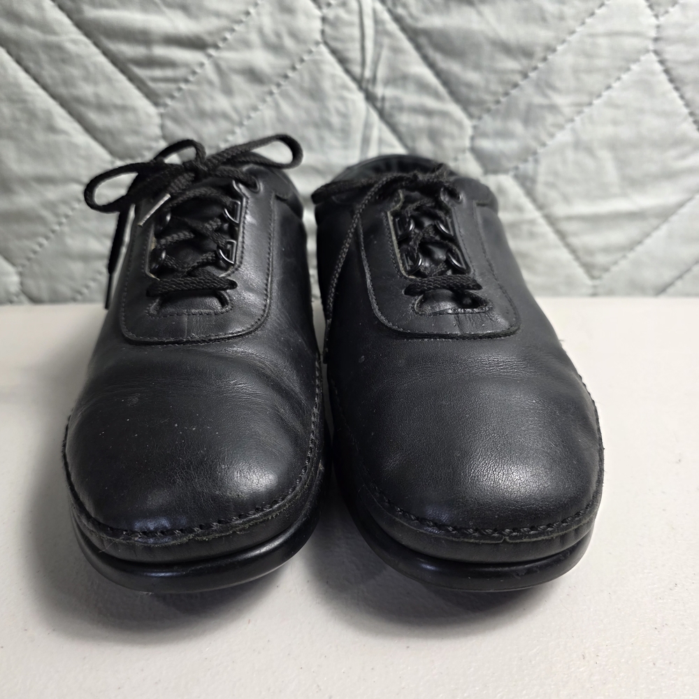 SAS Womens Traveler Sneaker Size 9W Walking Shoe Black Leather - Picture 4 of 9